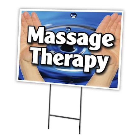 Massage Therapy Yard Sign & Stake Outdoor Plastic Coroplast Window